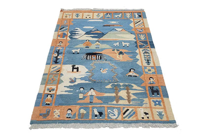 Kilim Qashqai - 700084 (152x104cm) - German Carpet Shop