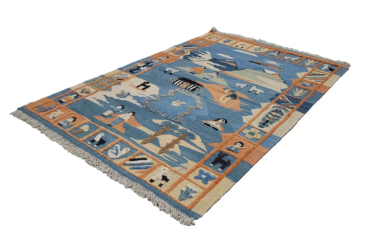 Kilim Qashqai - 700084 (152x104cm) - German Carpet Shop