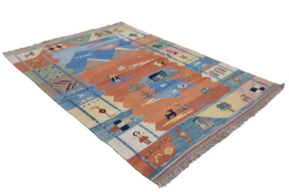 Kilim Qashqai - 800590 (148x107cm) - German Carpet Shop