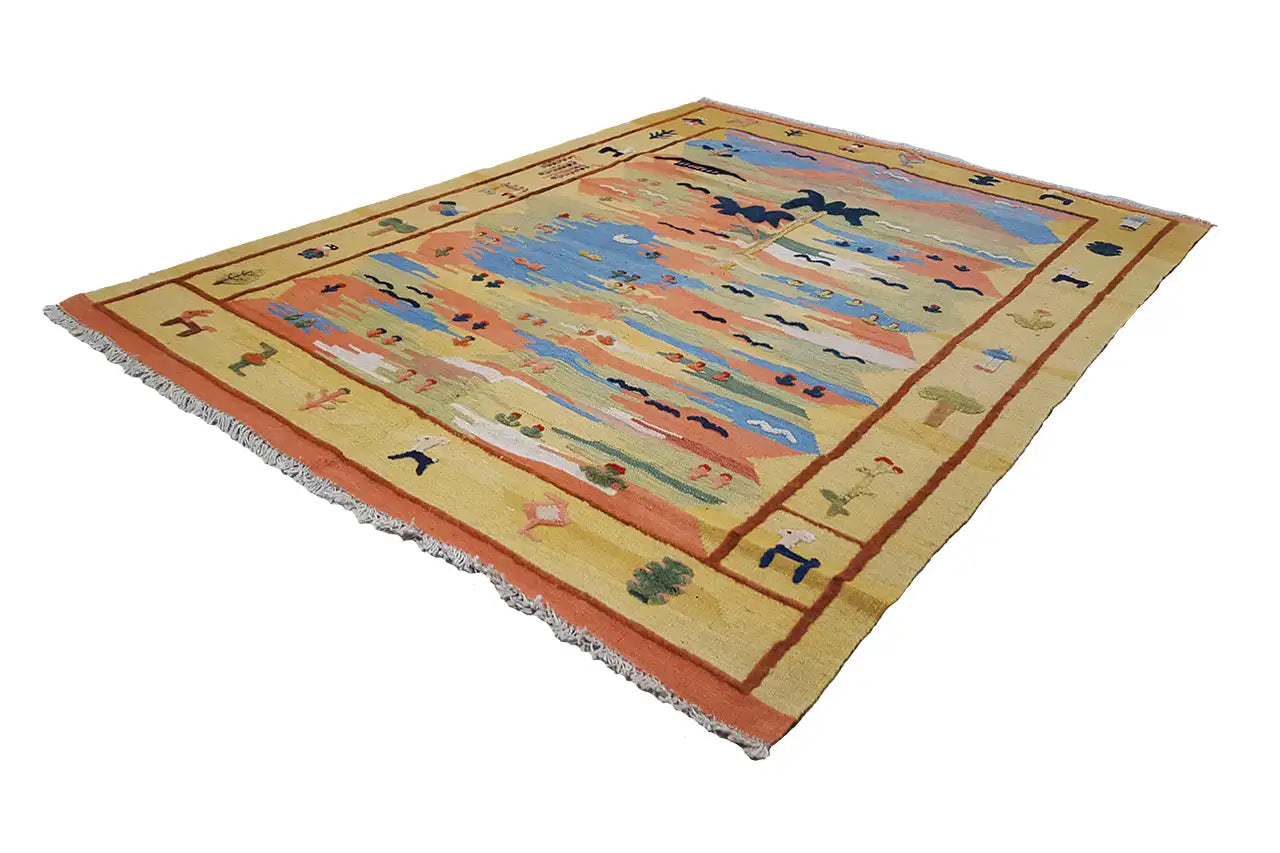 Kilim Qashqai - 800595 (198x146cm) - German Carpet Shop