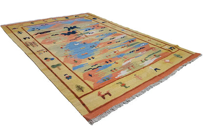 Kilim Qashqai - 800595 (198x146cm) - German Carpet Shop