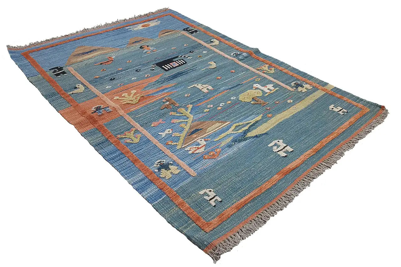 Kilim Qashqai - 800599 (119x84cm) - German Carpet Shop