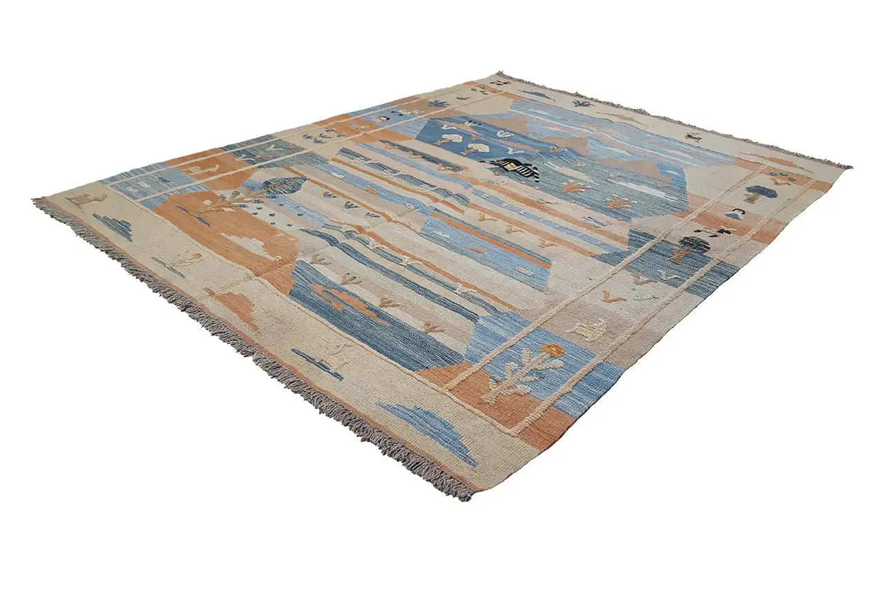 Kilim Qashqai - 804917 (190x153cm) - German Carpet Shop