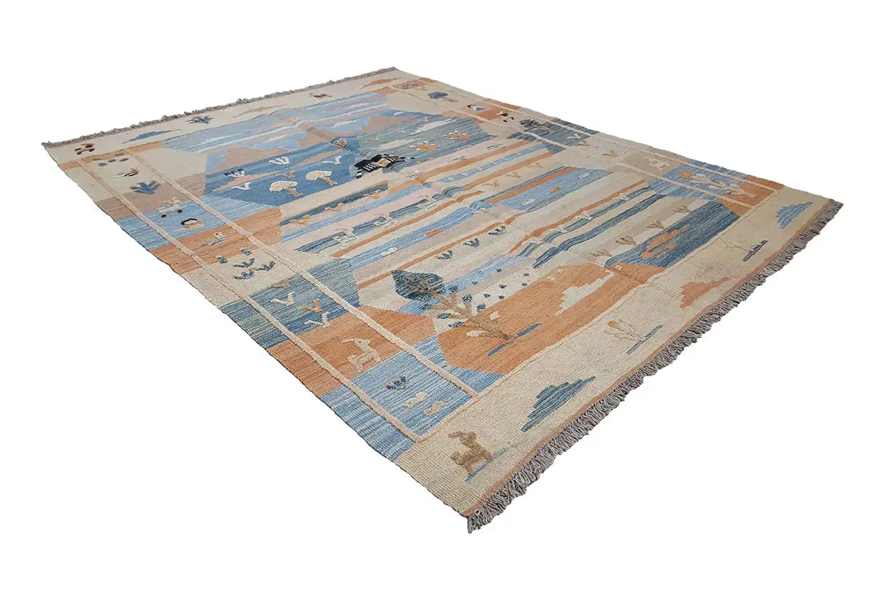 Kilim Qashqai - 804917 (190x153cm) - German Carpet Shop