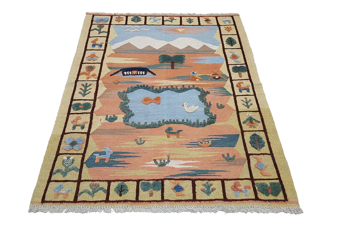 Kilim Qashqai - 804918 (139x102cm) - German Carpet Shop