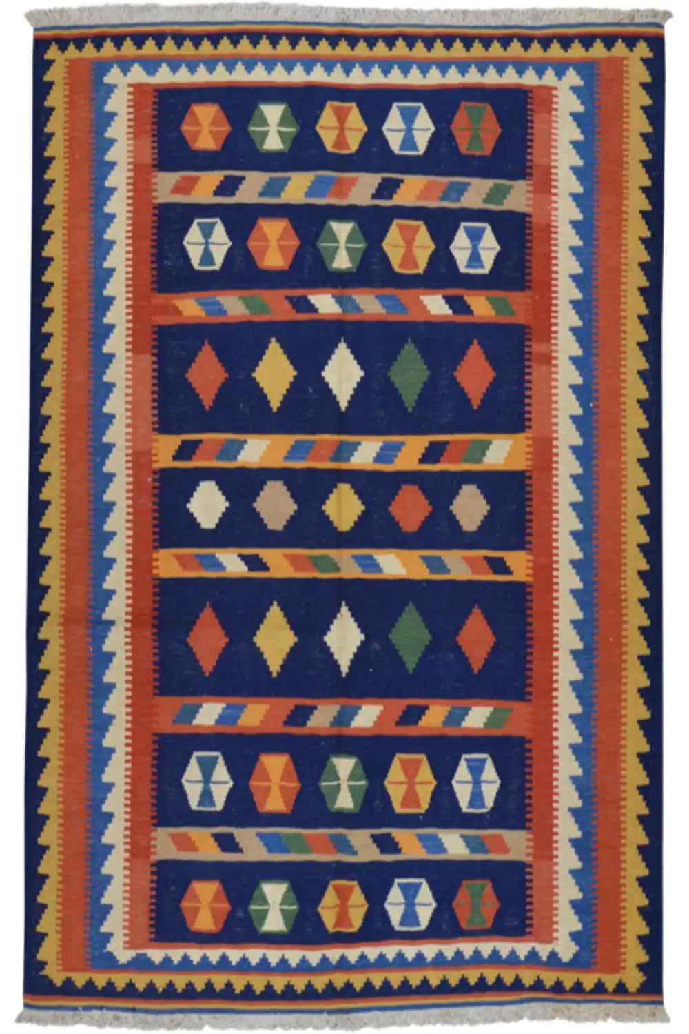  Kilim Qashqai  - 802410 (197x150 cm) - Premium Kelim from German Carpet Shop - Just €279! Shop now at German Carpet Shop