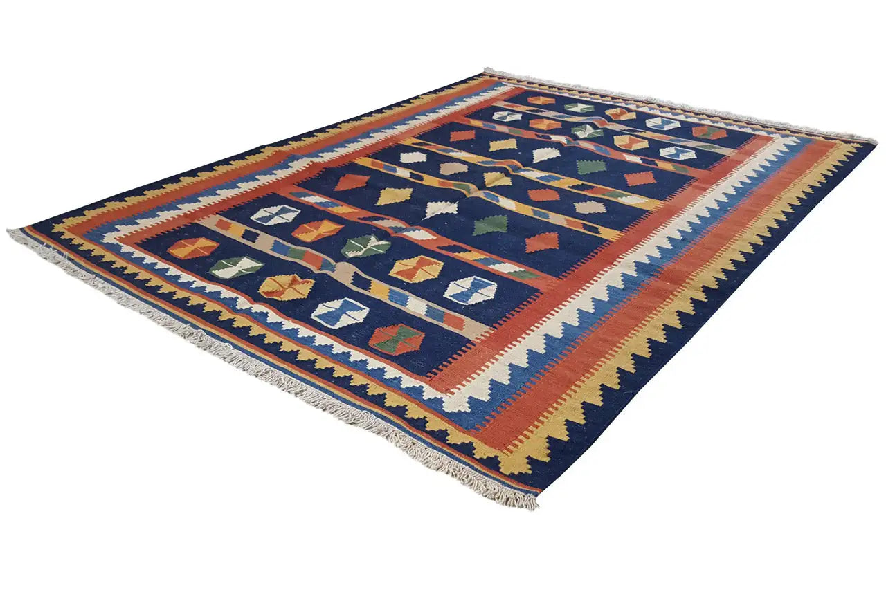  Kilim Qashqai  - 802410 (197x150 cm) - Premium Kelim from German Carpet Shop - Just €279! Shop now at German Carpet Shop