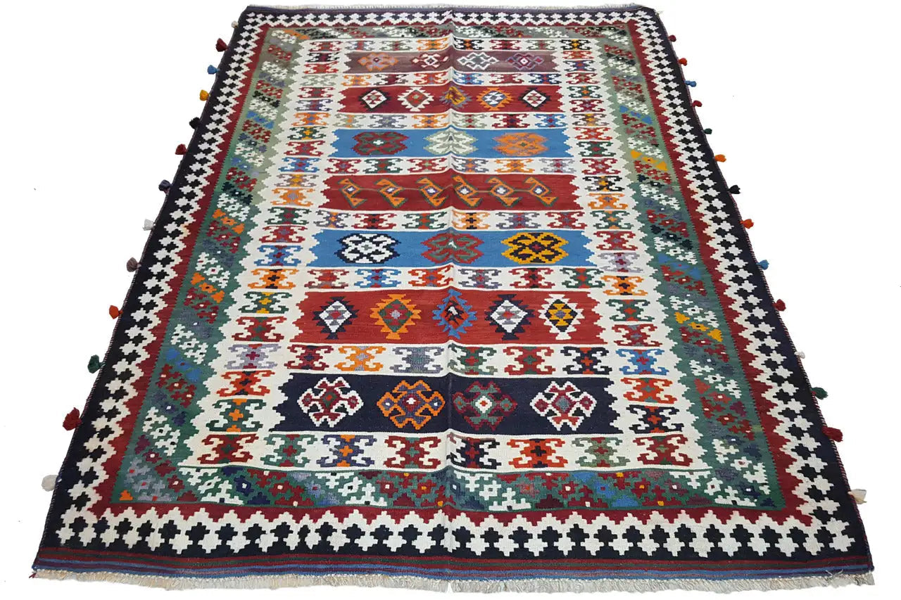 Kelim Qashqai - Multicolor (240x157 cm) - German Carpet Shop