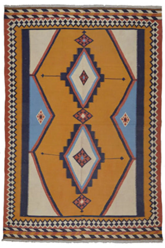 Kilim Qashqai - 802426 (238x160cm) - German Carpet Shop