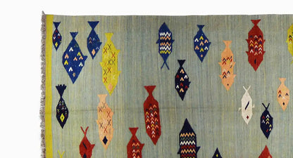 Kelim Qashqai - Multicolor (209x139 cm) - German Carpet Shop