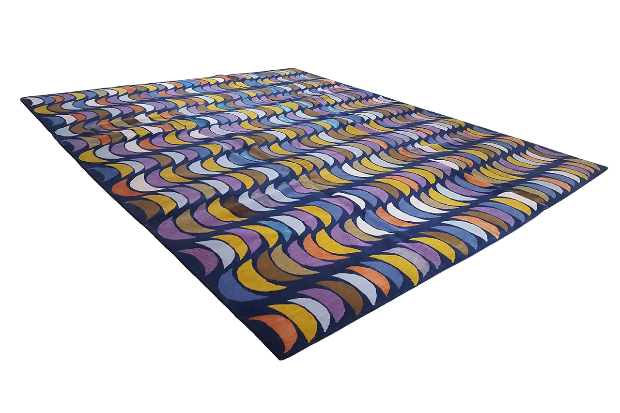Designer Rug by Julia Stefan - Blue Harvest (255x310 cm) - German Carpet Shop