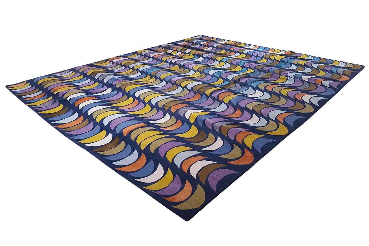 Designer Rug by Julia Stefan - Blue Harvest (255x310 cm) - German Carpet Shop